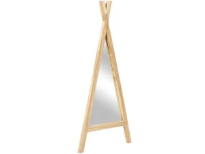 Online Kinderspiegel Van Teakhout - B55 X H120 Cm - Naturel - Batam Spiegel