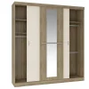 Flash Sale Kledingkast - 3 Schuifdeuren - Met Spiegel - L205Cm - Naturel En Beige - Didda Ii Kledingkast