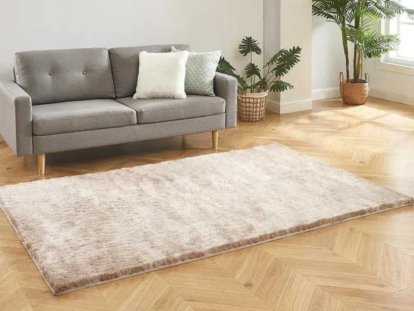 Clearance Kleed Shaggy Dolce Taupe Met Beige Weerschijn - Polyester - 120*170 Cm Tapijt Hoogpolig