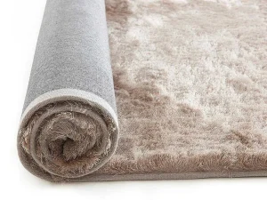 Clearance Kleed Shaggy Dolce Taupe Met Beige Weerschijn - Polyester - 120*170 Cm Tapijt Hoogpolig