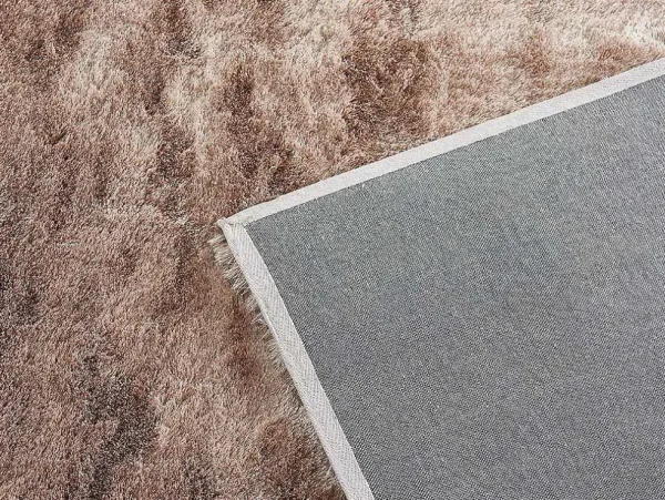 Clearance Kleed Shaggy Dolce Taupe Met Beige Weerschijn - Polyester - 120*170 Cm Tapijt Hoogpolig