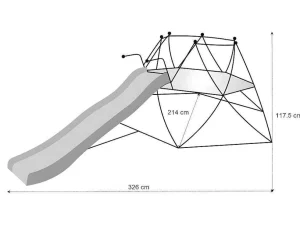 Online Klimkoepel Met Glijbaan Van Groen Staal 3,26 M - Sedoni Spel Voor Buiten