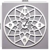 Fashion Klok Geometrisch, Wit, Zwart, 50X1,5X50 Cm, Wandklok