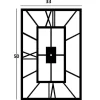 Best Klok Rechthoekige, Zwart, 33X1,5X50 Cm, Wandklok