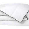 Hot Knuffel Dekbed Silk Touch 240 X 260 Cm - 250 G/M - Wit Met Grijze Bies - Biesya Dekbed