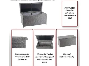 Sale Kussenbox Van Polyrattan Mcw-D88 Iii, Premium Bruin, 80X160X94Cm 950L Tuinopslag