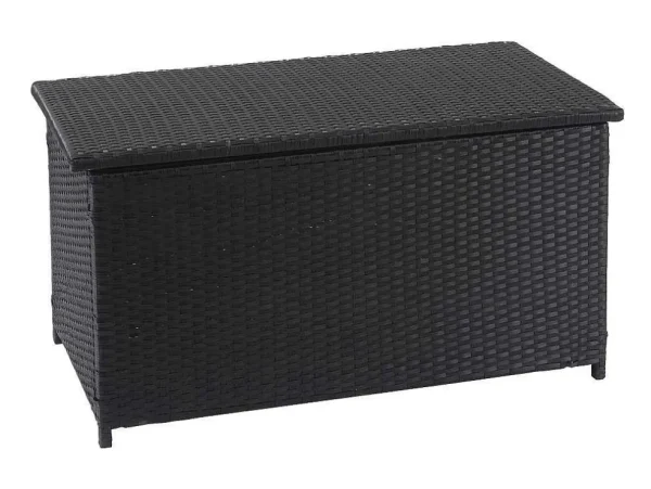 Sale Kussenbox Van Polyrattan Mcw-D88 Iii, Basic Zwart, 63X135X52Cm 320L Tuinopslag