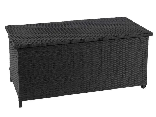 New Kussenbox Van Polyrattan Mcw-D88 Iii, Premium Zwart, 63X135X52Cm 320L Tuinopslag