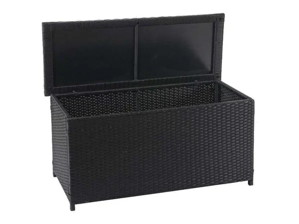 Sale Kussenbox Van Polyrattan Mcw-D88 Iii, Basic Zwart, 63X135X52Cm 320L Tuinopslag