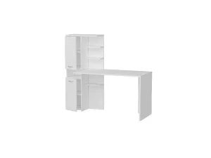 Clearance Lotus Bureau, Wit, 150X60X135 Cm, Bureaumeubel