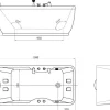 Best Massagebad - 1 Persoon - 150 X 75 X 59 Cm - Hoek Rechts - Gavino Massagebad