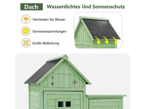 Clearance Massief Houten Tuinhuis Met Pvc Schuin Dak - 2 Planken 3 Klapdeuren - L118 X D54 X H173 Cm - Groen Tuinhuis