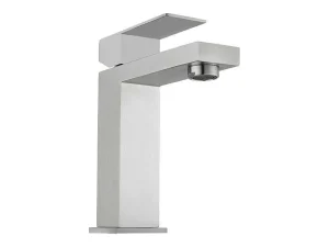 Outlet Mechanische Mengkraan Met Vierkante Vorm Van Roestvrij Staal - Geborsteld Nikkel - H17,3 Cm - Canilas Kraan