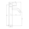 Store Mechanische Mengkraan Met Ronde Vorm Van Geborsteld Roestvrij Staal - Mat Zwart - H29.6 Cm - Salavan Kraan