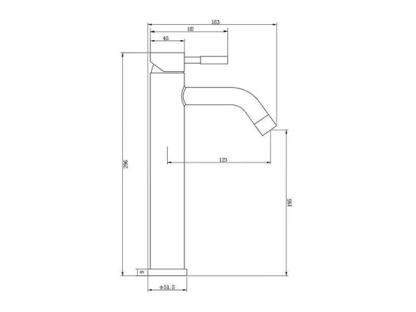 New Mechanische Mengkraan Met Ronde Vorm Van Roestvrij Staal - Geborsteld Nikkel - H29,6 Cm - Salavan Kraan