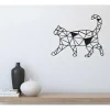 New Metalen Decoratie Katten 2, Zwart, 46X1,5X37 Cm, Decoratieve Wandplaat