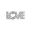 Shop Metalen Decoratie Love 8, Zwart, 50X1,5X20 Cm, Decoratieve Wandplaat