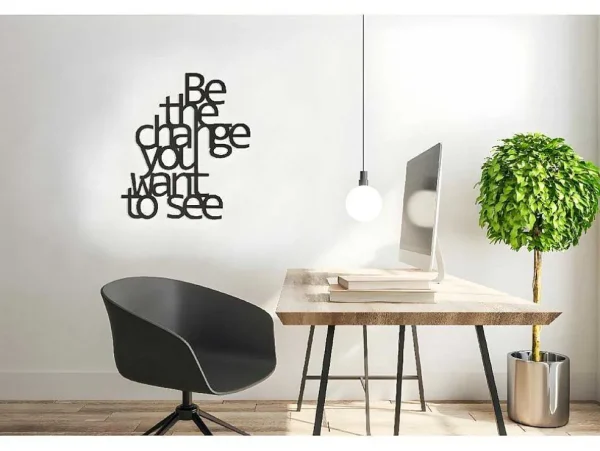 Sale Metalen Decoratie The Change, Zwart, 62X1,5X70 Cm, Decoratieve Wandplaat