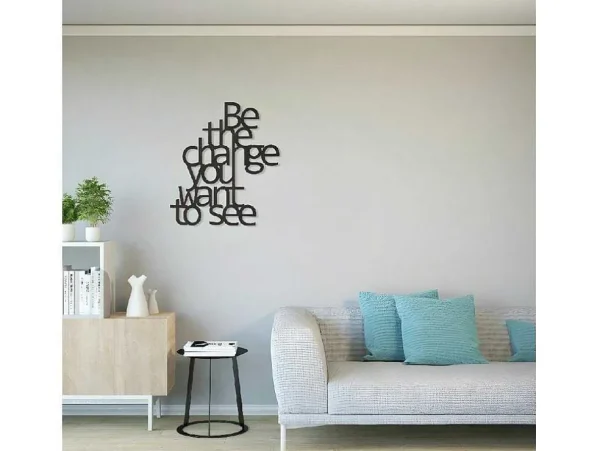 Sale Metalen Decoratie The Change, Zwart, 62X1,5X70 Cm, Decoratieve Wandplaat