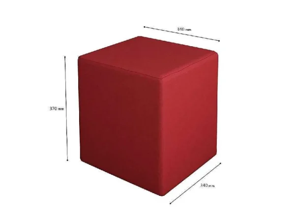 Hot Milena Pouf, Rood, 34X34X37 Cm, Aanbiedingen: Zitbank & Fauteuil