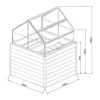 Best Sale Mini-Tuinkas Van Polycarbonaat En Structuur Van Aluminium - L120 X B120 X H169 Cm - Antraciet - Genista Tuinkas