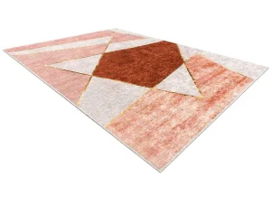 Best Sale Miro 52097.802 Tapijt Wasbaar Geometrisch Antislip - Roze 120X170 Cm Klein Tapijt