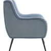 Shop Moderne Loungestoel - Enkele Bank Met Armleuningen - Metalen Poten - Hemelsblauw Fauteuil Stof Fluweel / Suedine