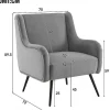 Best Moderne Loungestoel - Enkele Bank Met Armleuningen - Metalen Poten - Grijs Fauteuil Stof Fluweel / Suedine