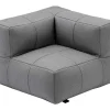 Outlet Moduleerbare Tuinzithoek 5 Plaatsen Van Stof: 3 Fauteuils, 1 Hoek, 1 Poef En 1 Salontafel - Antraciet - Livai Van Loungeset