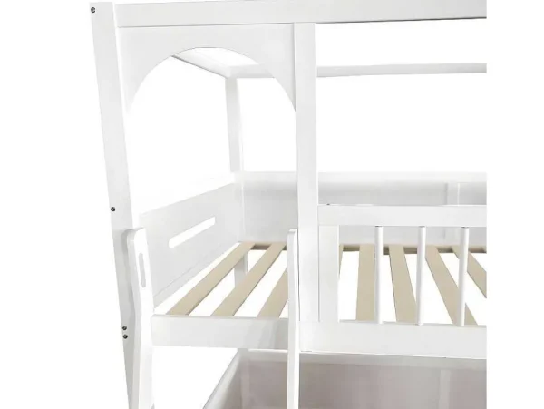 Hot Multifunctioneel Stapelbed Voor Kinderen - Met Ladder En Glijbaan - 2X90X200Cm - Massief Hout - Wit Aanbiedingen: Slaapkamer & Kantoor