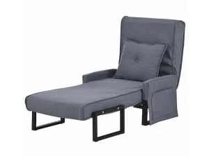 Cheap Multifunctionele Ligstoel Met Kussen - Om Te Bouwen Tot Fauteuil - Linnen Stof - Grijs Uitklapbare Fauteuil