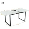 Sale Multifunctionele Uitschuifbare Eettafel - Industriele Stijl - Wit Eettafel