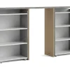 Store Nada Hoofdbord Met Opbergruimte 140 Cm, Betondecor/Wit Hoogglans. Hoofdeinde En Brugkast