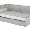 Fashion Nestbed Met Opbergruimte - 90 X 200 En 90 X 190 Cm - Wit En Grijs + Bedbodem - Losiana Bed Met Slaaplade