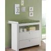 Outlet Olja Commode Met 2 Lades En 1 Plank, Wit. Babymeubel