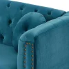 Shop Omkeerbare Hoekbank Van Blauwgroen Velours Turner Chesterfield Zitbank