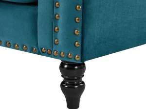 Shop Omkeerbare Hoekbank Van Blauwgroen Velours Turner Chesterfield Zitbank