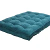 Store Palletkussen - 120 X 80 X 10 Cm - Ribfluweel - Blauw - Baila Huistextiel