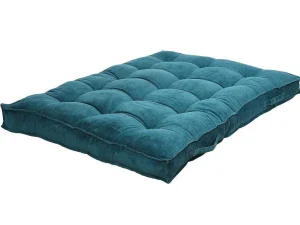 Store Palletkussen - 120 X 80 X 10 Cm - Ribfluweel - Blauw - Baila Huistextiel