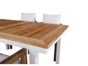 Cheap Panama Tuinmeubelset Tafel 90X152/210Cm En 4 Stoel Erica Naturel, Wit. Loungeset