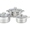 Store Pannenset Festin Van Inox - 6 Stuks - Metaalkleur Tafelservies