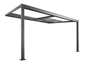 Store Pergola Voor Tegen De Muur Met Schuifbaar Dak - 12 M - Antraciet - Izeda Prieel, Pergola, Gazebo En Kiosk