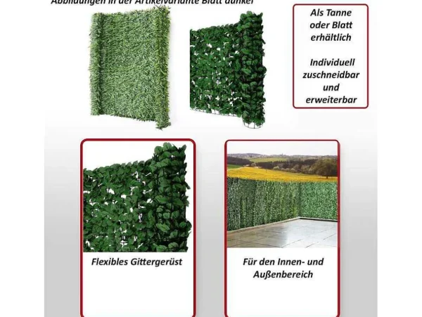 Online Privacyscherm Balkon N77 Ii Blad, 500X150Cm Donker Blad Afscherming En Omheining