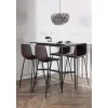 Outlet Rax Barmeubelset Bartafel Zwart En 4 Alexi Barstoelen Bruin. Barmeubel