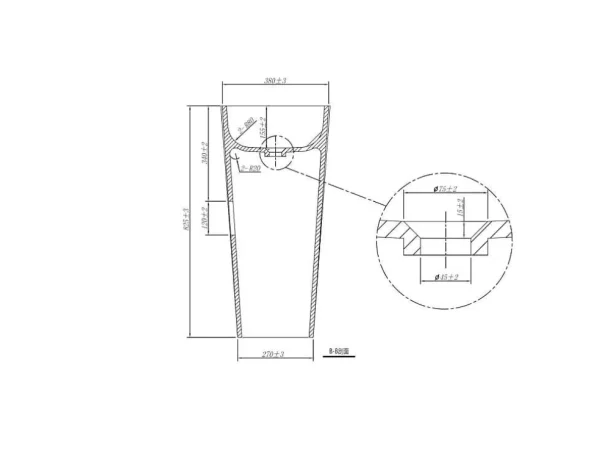 Hot Rechthoekige Staande Wastafel Van Solid Surface - Wit - Tilicho Wastafel