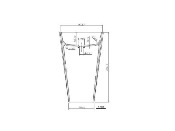 Hot Rechthoekige Staande Wastafel Van Solid Surface - Wit - Tilicho Wastafel