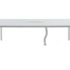 Clearance Rechthoekige Vergadertafel - 6 Personen - Wit - L240 Cm - Downtown Kantoormeubilair