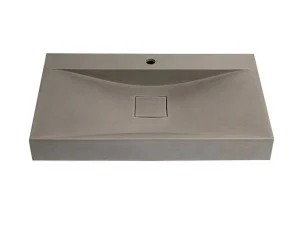 Flash Sale Rechthoekige Wastafel Om Te Plaatsen Van Beton - L80 X B48 Cm - Serov Wastafel