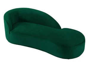 Outlet Rechtse Chaise Longue Met Bekleding In Groen Fluweel Lonigo Van Chaise Longue