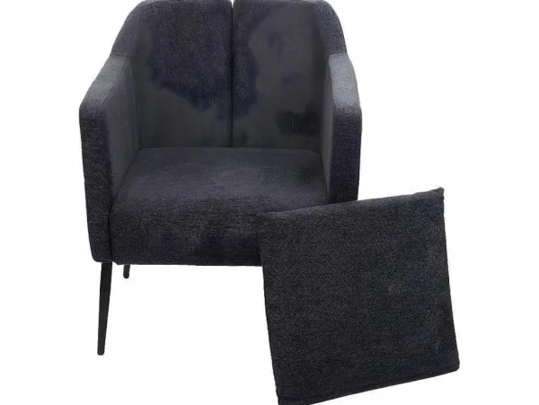 Best Sale Relaxfauteuil Mcw-H93A, Stof/Textiel Donkergrijs Fauteuil Met Holle Rugleuning